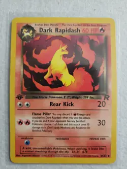 Pokemon TCG Dark Rapidash Team Rocket 1st Edition 44/82 - Image 1