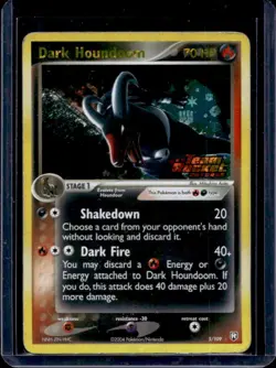 2004 Pokemon EX Team Rocket Returns Dark Houndoom Reverse Holo #5/109 - Image 1