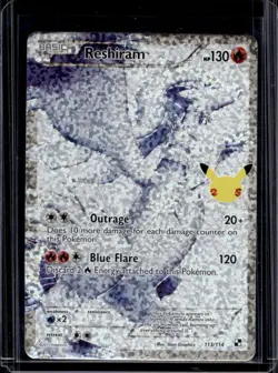 2021 Pokemon SWSH Celebrations Reshiram Classic Collection #113/114 - Image 1