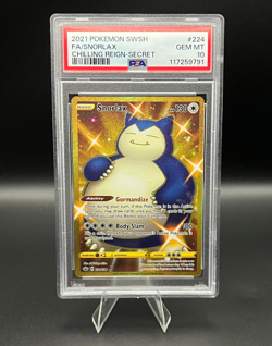 Snorlax 224 PSA 10 Gem mint- Pokemon Chilling Reign- Secret - Image 1