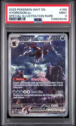 2025 POKEMON WHT EN-WHITE FLARE SPECIAL ILLUSTRATION RARE HYDREIGON EX PSA 9 - Image 1