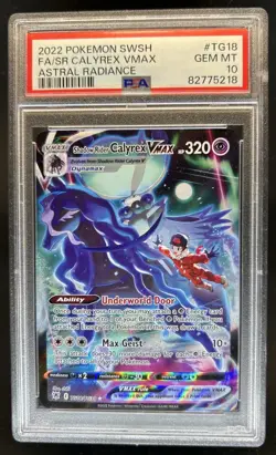 2022 Pokemon SWSH Shadow Rider Calyrex VMAX Trainer Gallery #TG18/TG30 PSA 10 - Image 1