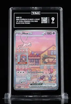 Pokemon Mew EX 053 SV Scarlet & Violet Promo Black Star Holo TAG Graded 9 #05 - Image 1