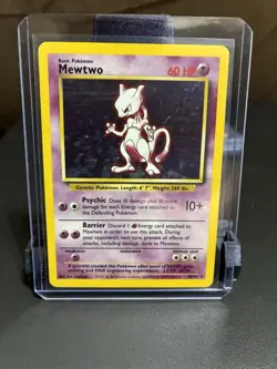 Pokemon TCG Mewtwo 10/102 1999 Base Set Holo Unlimited Rare LP/MP Condition - Image 1