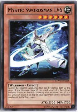 Yugioh - Mystic Swordsman LV6 LCYW-EN202 Unlimited - Legendary Collection 3: Yug - Image 1