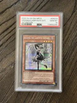 2023 YU-GI-OH ARIANNA THE LABRYNTH SERVANT MP23 1ST EDITION PSA 10 EN229 - Image 1