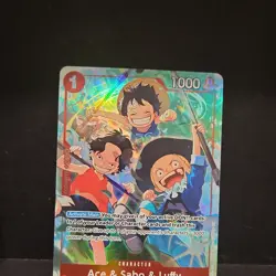 One Piece Ace & Sabo & Luffy Alternate Art OP13-007 Foil 1000 Power - Image 1