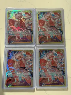 SET OF 4 One Piece Monkey.D.Luffy OP05-119 SEC Awakening of the New Era - Image 1