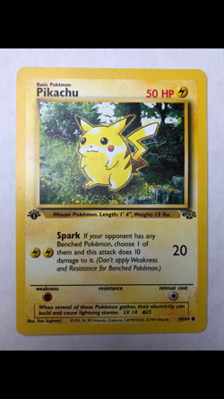 LOT 4 - 1st Edition Jungle Pokemon cards Pikachu Butterfree Gloom Bellsprout - Image 2