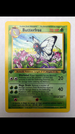 LOT 4 - 1st Edition Jungle Pokemon cards Pikachu Butterfree Gloom Bellsprout - Image 5