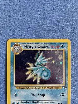 Misty's Seadra 9/132 Unlimited Holo Rare Gym Heroes Pokemon Card Lightly Played - Image 3