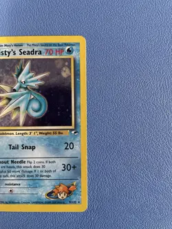 Misty's Seadra 9/132 Unlimited Holo Rare Gym Heroes Pokemon Card Lightly Played - Image 5