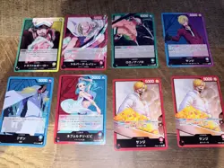 One Piece CCG Japanese Leader Character Lot of 8 Trading Cards - Image 1