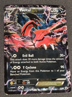 YVELTAL EX - XY08 - Black Star Promo - HOLO - ULTRA RARE - Pokemon Card - LP - Image 1