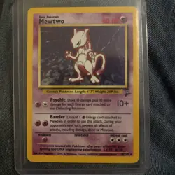 Pokemon Mewtwo TCG Holo Rare Card Original Base Set 10/102 NM Condition - Image 1
