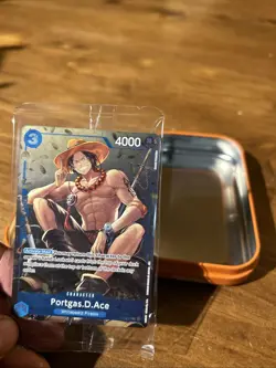One Piece CCG Tin Set Vol 2 Portgas D. Ace Empty Tin / Ace Promo Sealed Card - Image 3
