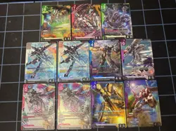 Steel Requiem English LR cards Gundam Card Game, Set of 12 LR Cards - Image 1