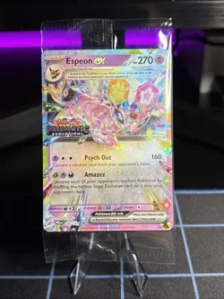 Pokemon TCG Espeon EX Prismatic Evolutions Promo Card 034/131 Stamped Sealed - Image 1