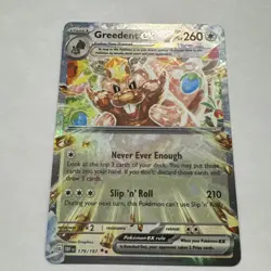 Greedent ex 179/197 Obsidian Flames (OBF) NM Double Rare Pokemon Card - Image 2