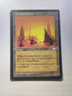 Scorched Ruins - Weatherlight - Rare Card (LP) - Image 1