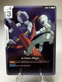 A New Sign GD02-117 R Foil Gundam TCG Card Game Dual Impact - Image 1