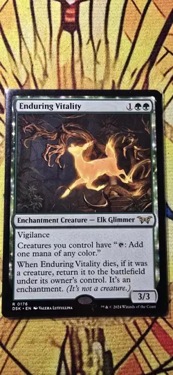 Enduring Vitality Duskmourn: House of Horror Regular Enchantment Creature MTG NM - Image 1