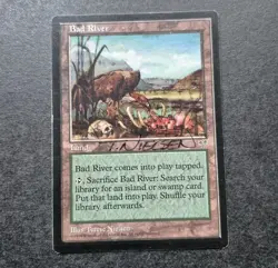 UNPLAYED SIGNED MTG Bad River LP Mirage TERESE NIELSEN EDH CUBE VINTAGE - Image 1