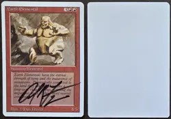 Signed MtG Magic Dan Frazier Artist Proof _ Revised _ EARTH ELEMENTAL _ 1/100! - Image 1