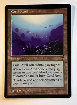 Coral Atoll blank artist proof MTG Visions artist John Avon SOLD AS IS - Image 1