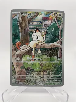 2025 Pokemon Phantasmal Flames Meowth Full Art Illustration Rare #106/094 - Image 1
