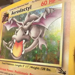Pokemon Aerodactyl Fossil 1st Edition Holo Rare 1/62 1999 Wizards 60 HP - Image 3