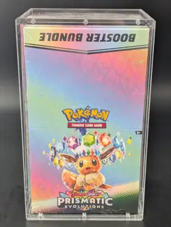 Pokemon SV8.5 Prismatic Evolutions Sealed Booster Bundle Display W/Acrylic Case - Image 1