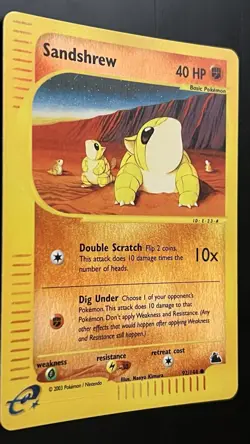 Sandshrew 92/144 NM Skyridge Reverse Holo Pokemon TCG - Image 2