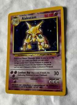 Pokemon TCG Alakazam Holo Rare 11/130 Base Set 2 (NM) - Image 2