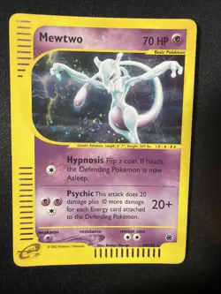 Mewtwo 020/165 Expedition Base Set Holo Rare Pokemon TCG Nintendo e-reader LP/MP - Image 1