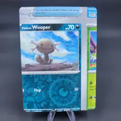 Pokemon TCG NFC Error Miscut Paldean Wooper 127/197 Reverse Holo Obsidian Flames - Image 1