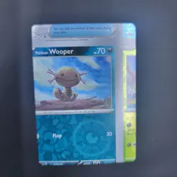 Pokemon TCG NFC Error Miscut Paldean Wooper 127/197 Reverse Holo Obsidian Flames - Image 3