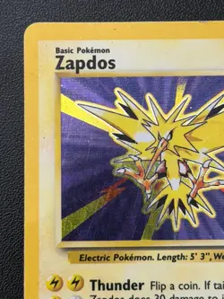 1999 Pokemon Base Set Zapdos 16/102 Holo Rare Unlimited WOTC - Image 5