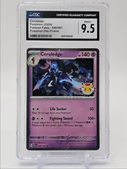 CERULEDGE 2024 POKEMON PALDEAN FATES DAY PROMO RARE 040/091 CGC 9.5 Q4692 - Image 1