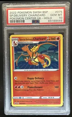 2019-2023 Pokemon SWSH Promos Special Delivery Charizard Holo #SWSH075 PSA 10 - Image 1