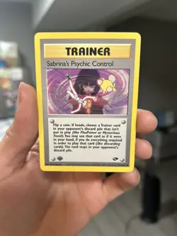 Pokemon TCG Sabrina's Psychic Control #121/132 Gym Challenge 1st Edition - Image 1