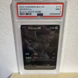 ZEKROM EX 172 PSA 9 (graded) 2025 POKEMON BLK EN-BLACK BOLT | BLACK WHITE RARE - Image 1