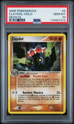 2005 POKEMON EX DEOXYS #5 CLAYDOL-HOLO PSA 10 - Image 1