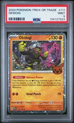2024 POKEMON TRICK OR TRADE #111 OKIDOGI PSA 9 - Image 1
