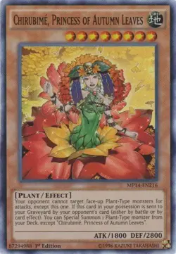 Chirubime, Princess of Autumn Leaves - MP14-EN216 - Super Rare - 1st Edition - L - Image 1