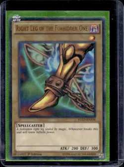 2015 Yu-Gi-Oh! 1st Edition Exodia Deck Right Leg of the Forbidden One #YGLDENA18 - Image 1