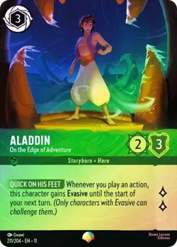 Aladdin - On The Edge Of Adventure - Epic - Winterspell #211 - Disney Lorcana NM - Image 1