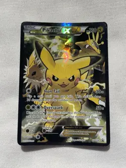 Pikachu EX XY124 Black Star Promo Full Art Holo Pokemon Card TCG - Image 1