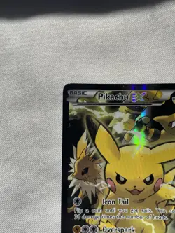 Pikachu EX XY124 Black Star Promo Full Art Holo Pokemon Card TCG - Image 3