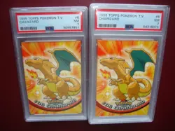 1999 TOPPS POKEMON TV CHARIZARD card # 06 PSA 7 Nm - Image 1